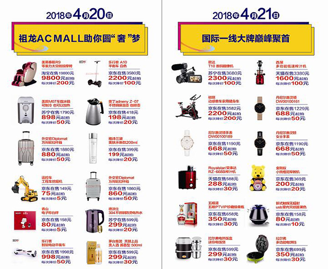 4月20日祖龍AC MALL營銷中心盛大開放 免費享甜頭！棒棒糖！下午茶！免費送！